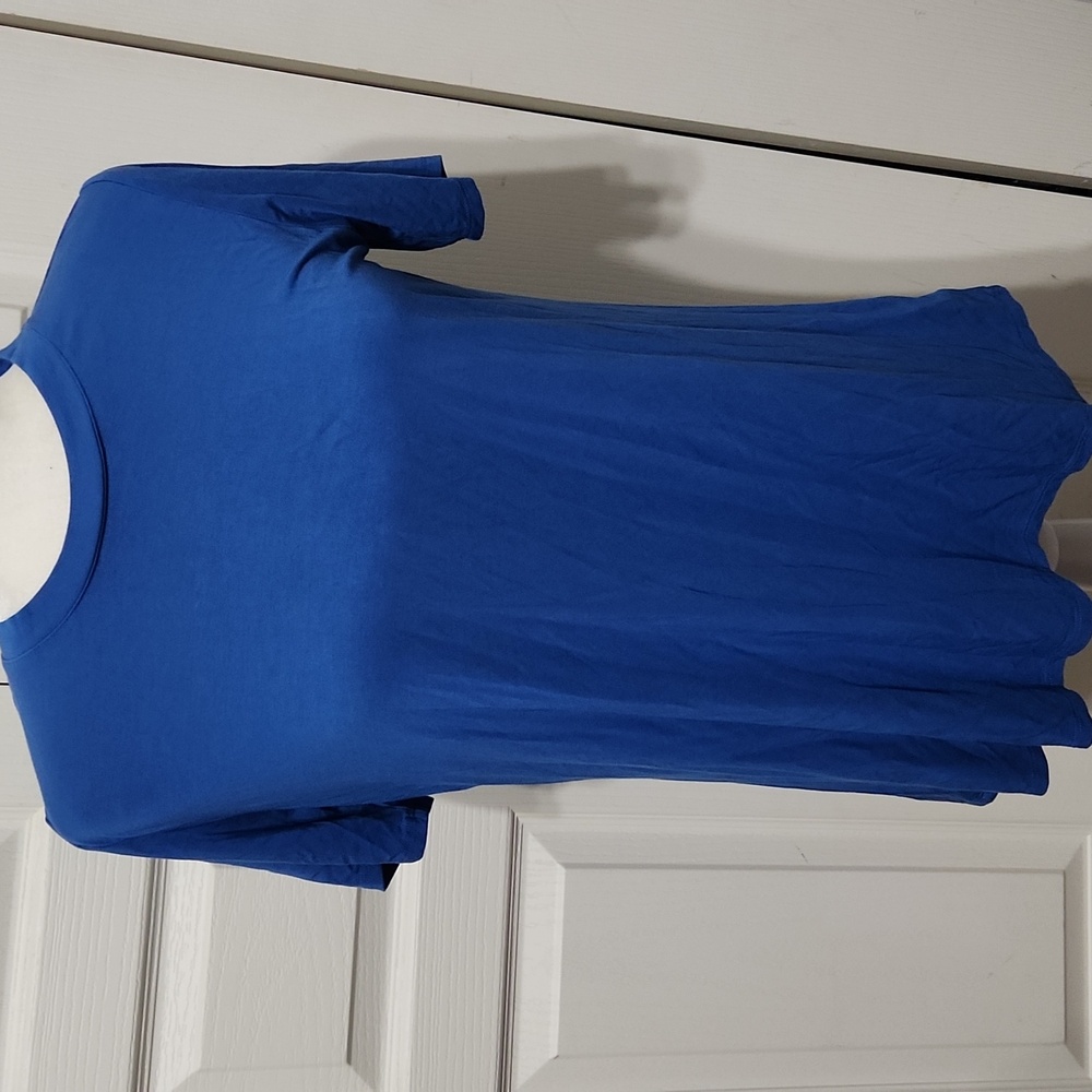 NWT Johnny Was Blue Storm Favourite S/S Crew Neck Swing Tee. Size XS